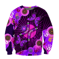 Aboriginal Naidoc Week Purple Butterflies Shirts