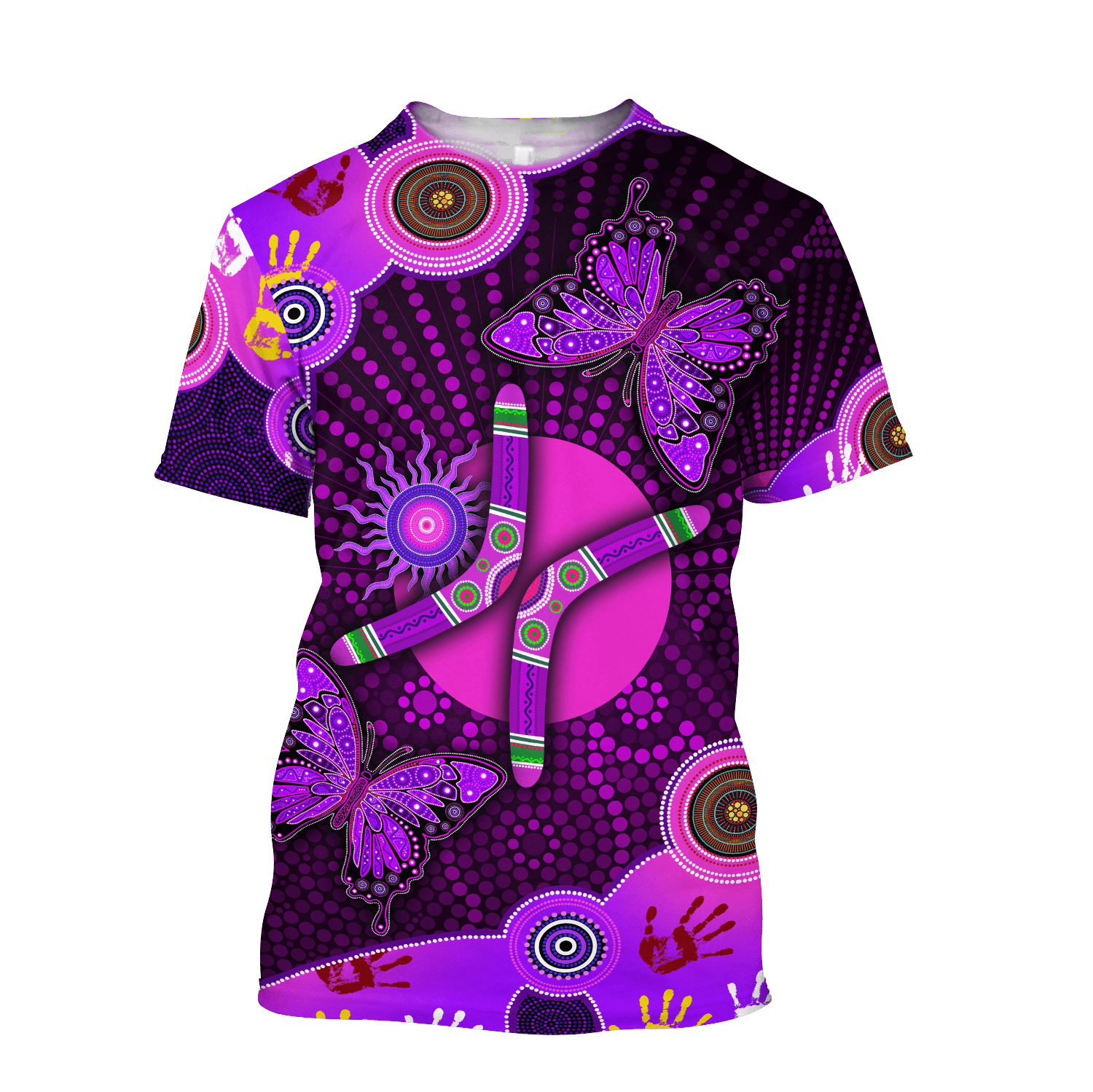 Aboriginal Naidoc Week Purple Butterflies Shirts