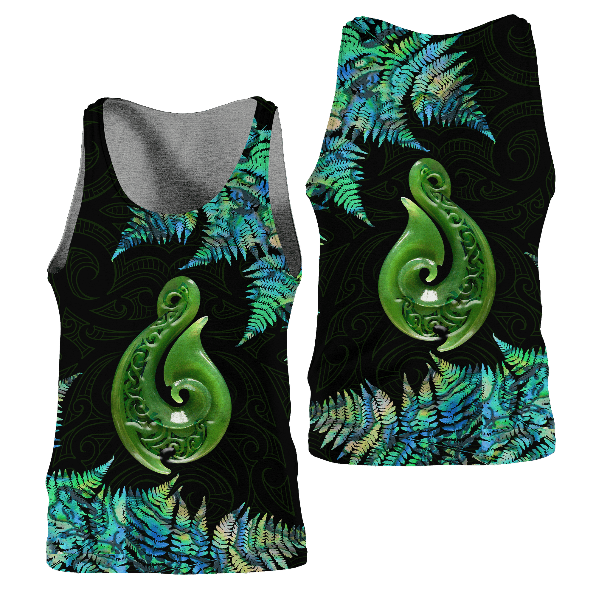 Aotearoa New Zealand Geen Maori Manaia Paua Shell Unisex Shirts Tmarc Tee