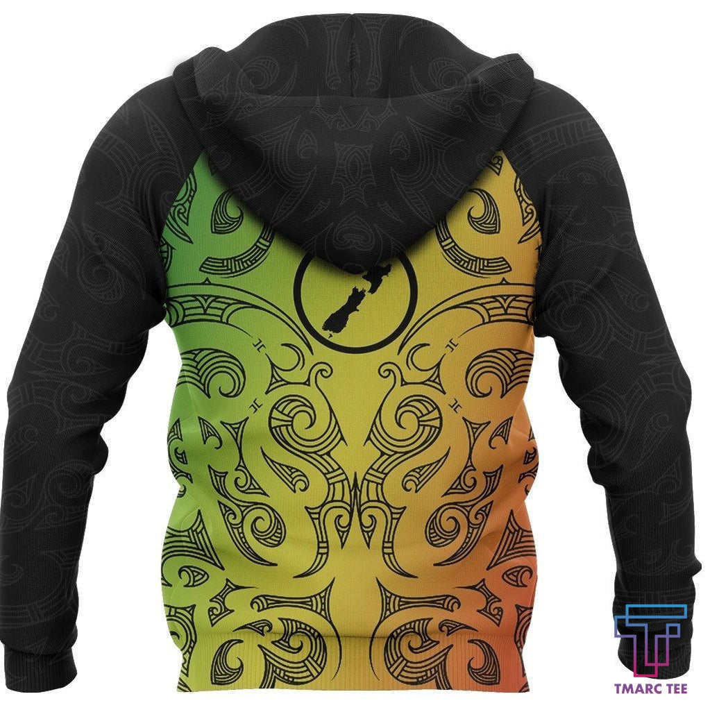 Aotearoa Lion Hoodie Maori Koru Pattern PL