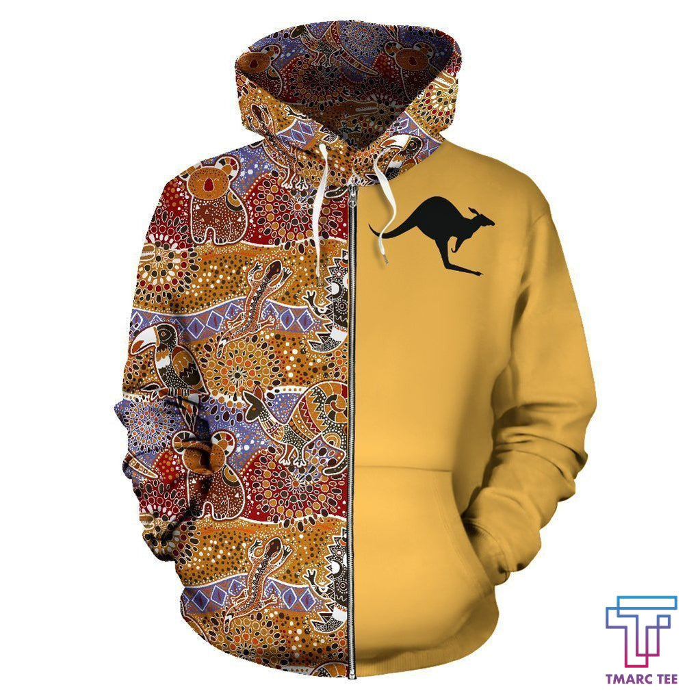 Australia Hoodie Aboriginal Kangaroo In My Heart NNK