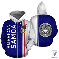 American Samoa All Over Hoodie - Straight Version - PL