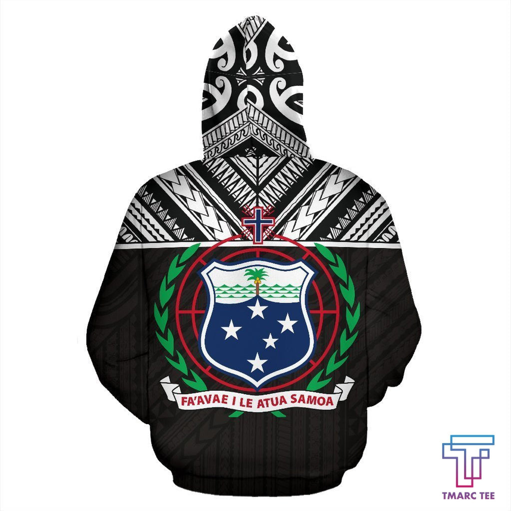 American Samoa And Samoa All Over Hoodie - PL