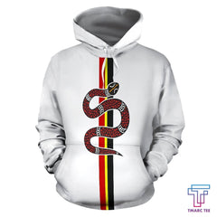 Australia Aboriginal Snake - The Serpent Pullover Hoodie White -NNK