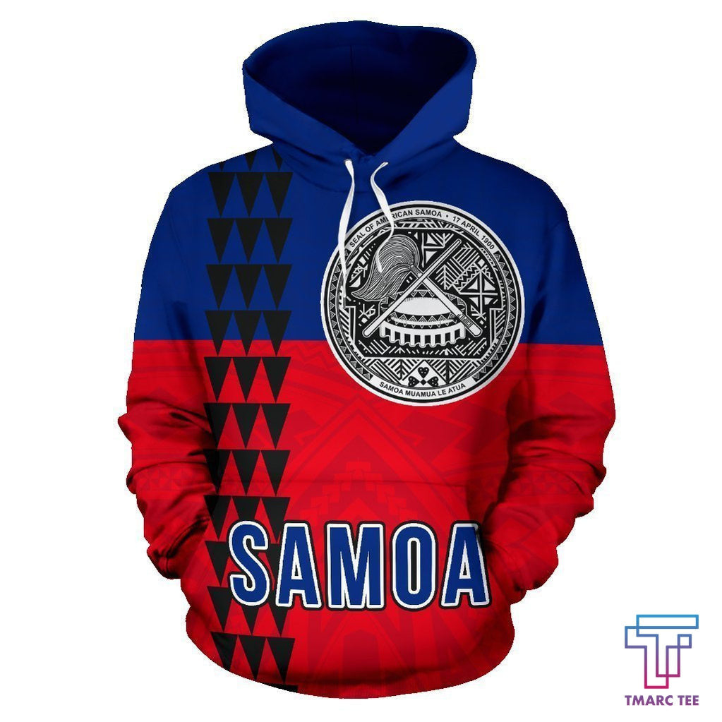 American Samoa Flag Polynesian Hoodie - Circle PL