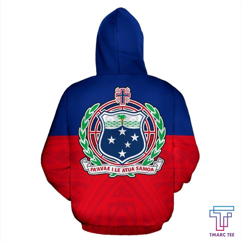 American Samoa Flag Polynesian Hoodie - Circle PL