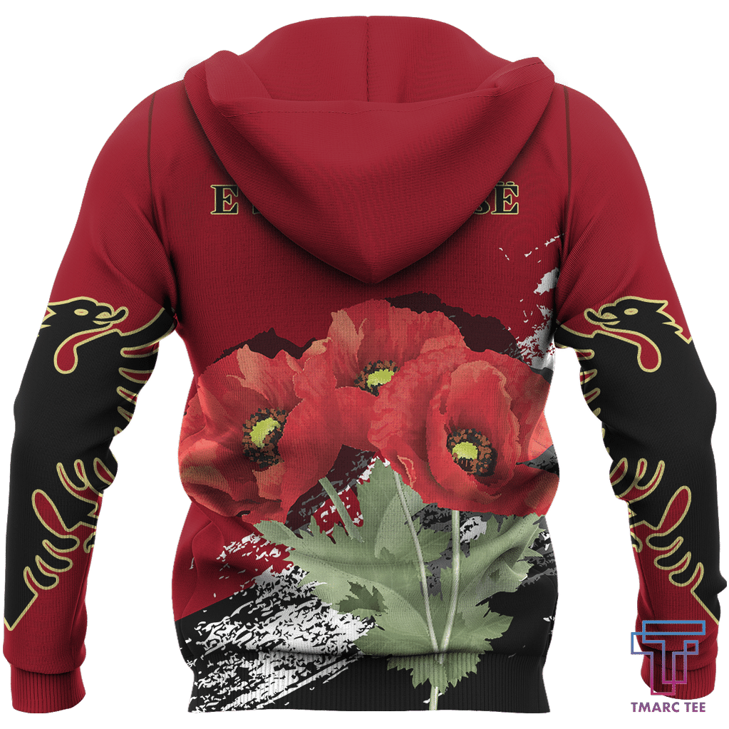 Albania - Poppy National Flower Special Hoodie NNK