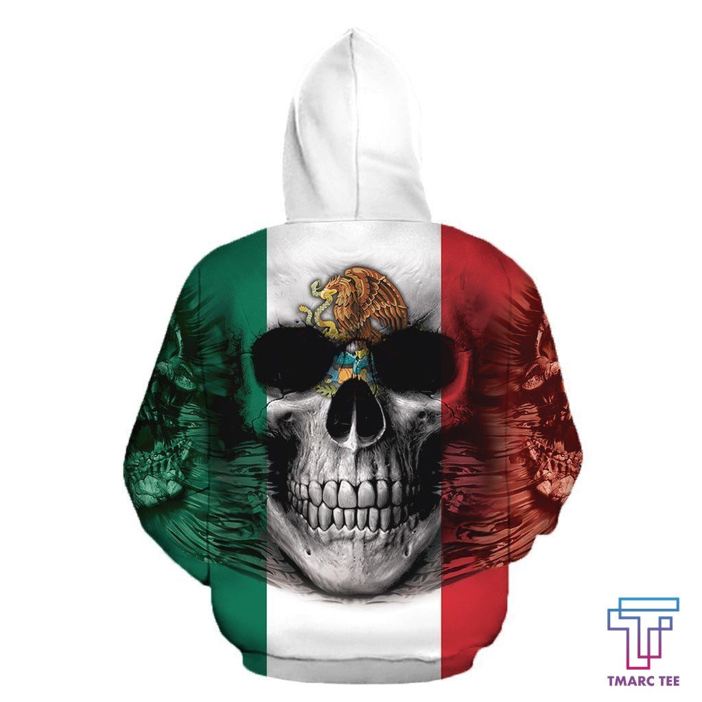 D All Over Mexican Skull Hoodie