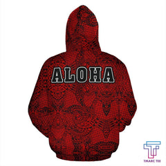 Aloha Turtle Hibiscus Polynesian Hoodie