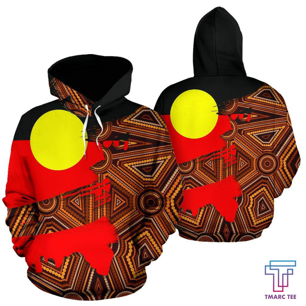 Aboriginal Flag And Pattern Hoodie MP