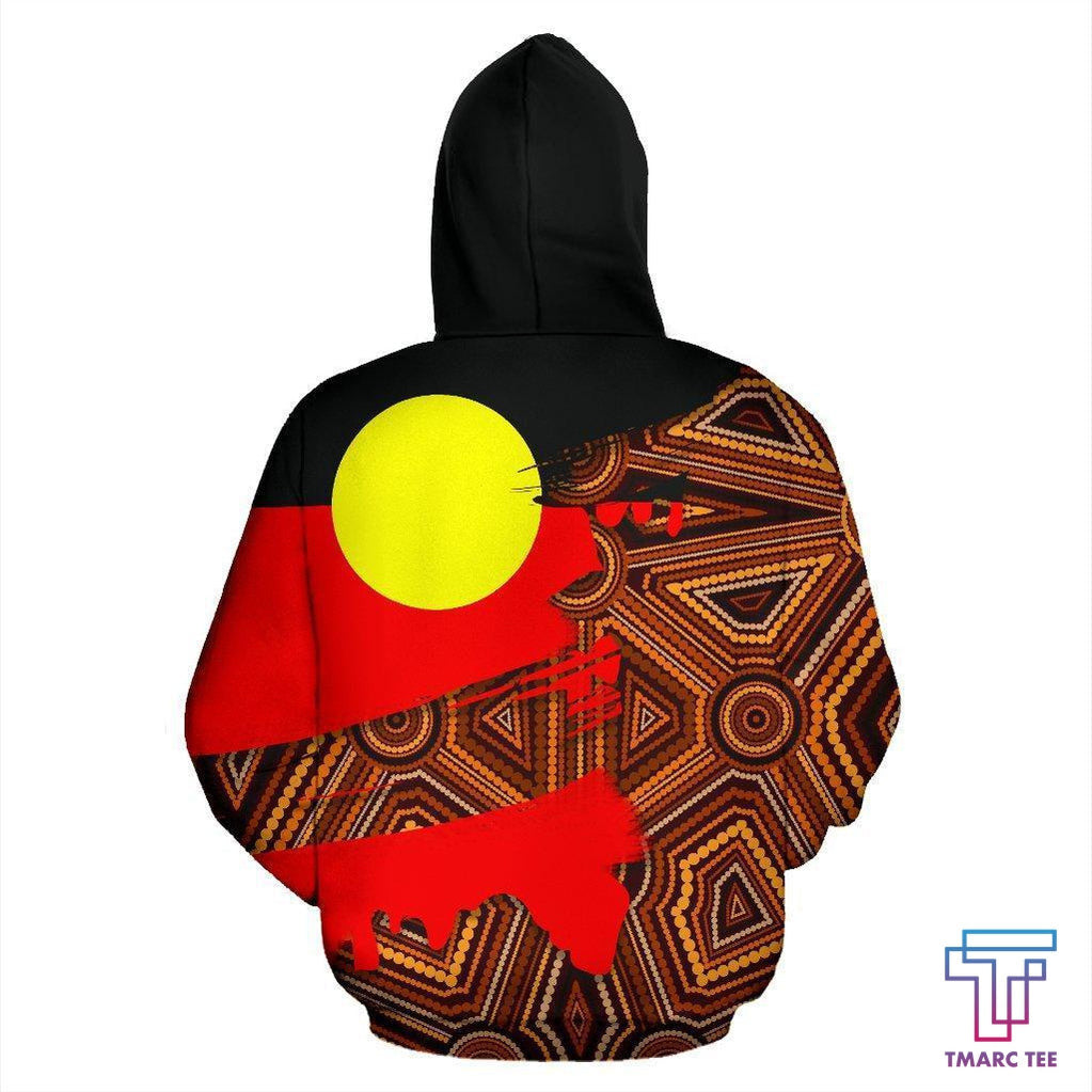 Aboriginal Flag And Pattern Hoodie MP