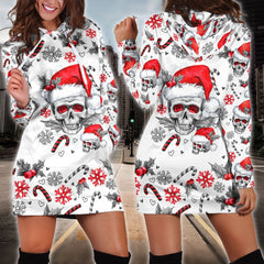 Christmas Skull Hoodie And Hoodie Dress Pi