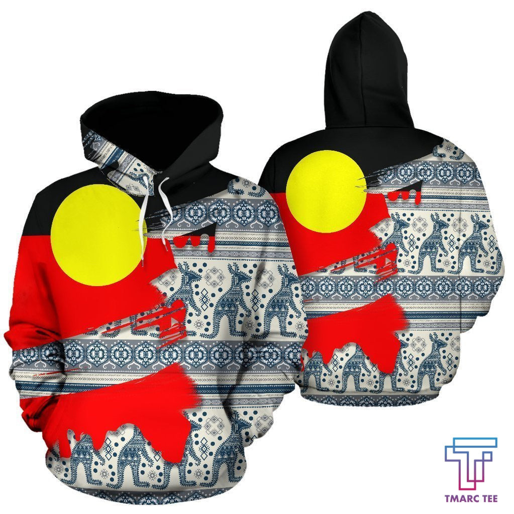 Aboriginal Flag And Pattern All Over Hoodie NNK