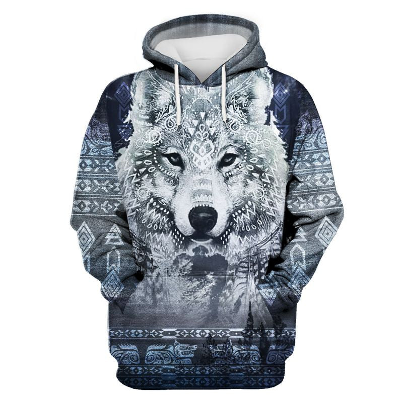 Wolf Native American Hoodie Shirts