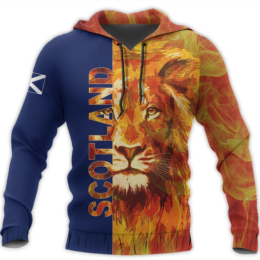 Scotland Hoodie - FLag & Lion Fire NNK