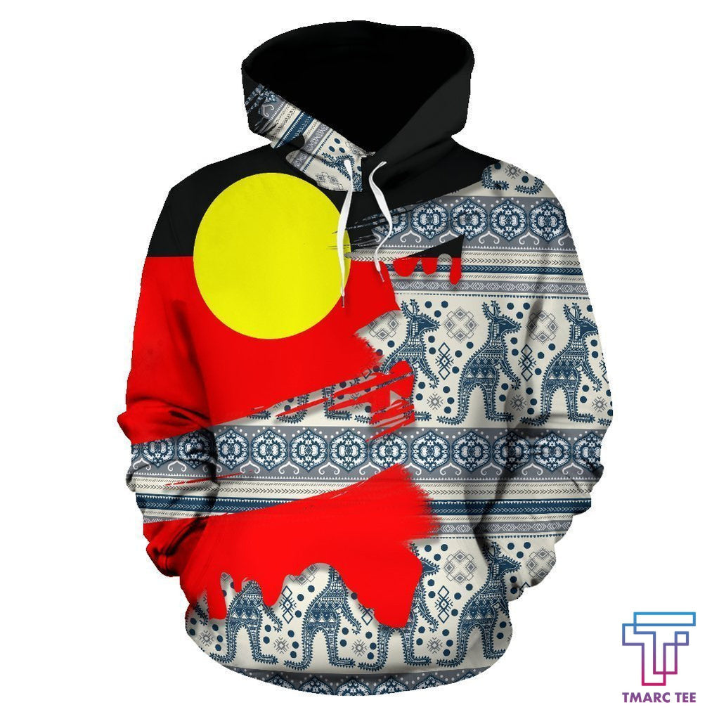 Aboriginal Flag And Pattern All Over Hoodie NNK