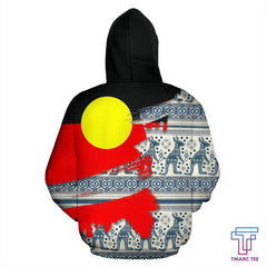 Aboriginal Flag And Pattern All Over Hoodie NNK