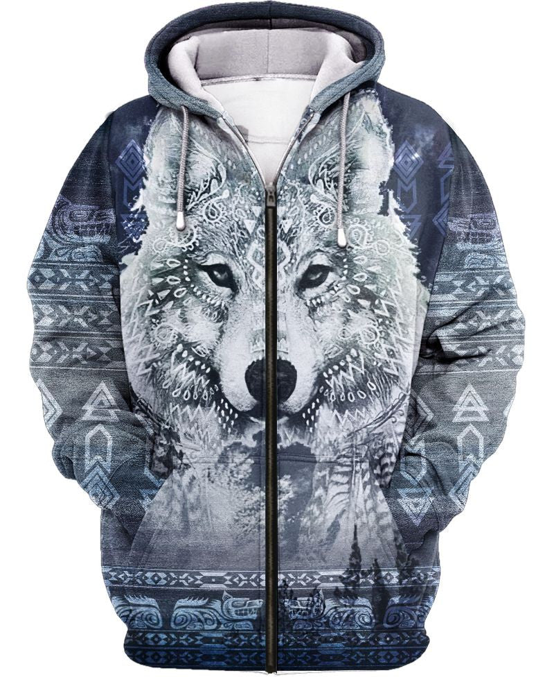 Wolf Native American Hoodie Shirts