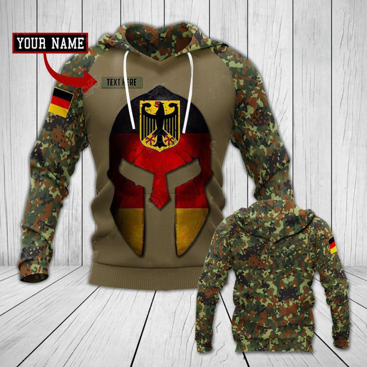 Germany Army Warrior Helmet Premium Personalized Unisex Hoodie Camo