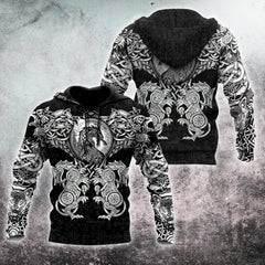 All Over Printed Viking Wolf Hoodie HTT-MEI