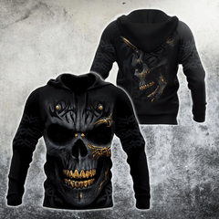 Golden Art Skulls Hoodie For Men And Women TQH