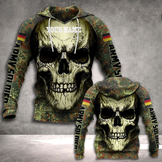 Germany Army Skull Premium Personalized Unisex Hoodie Camo