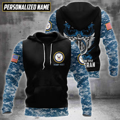 All Over Printed Navy Veteran Hoodie Pi-MEI