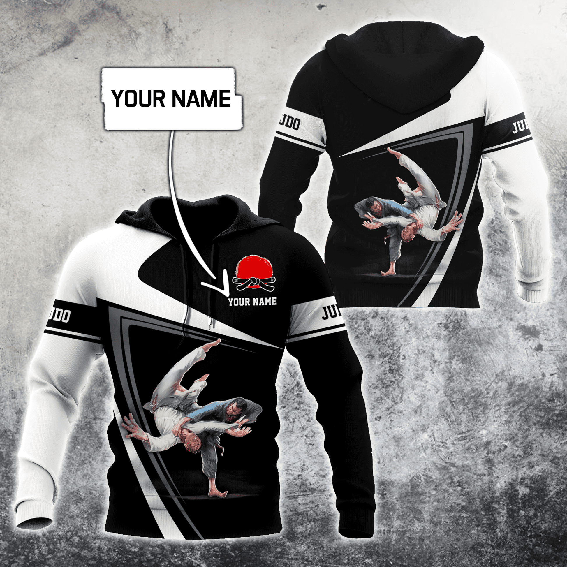 Customize Name Judo Hoodie For Men And Women MH