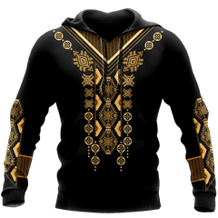 African Culture Dashiki Pattern Unisex Deluxe Hoodie ML