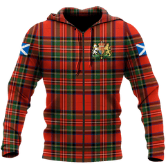 Scotland Tartan Zipped Hoodie For Men and Women MH