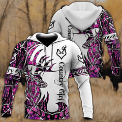 All Over Printed Beautiful Country Girl Hoodie MEI-MEI