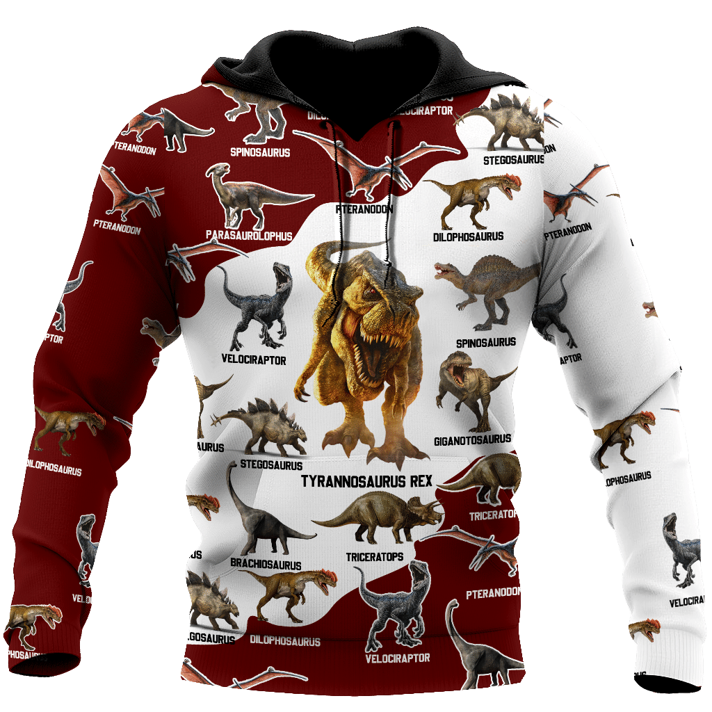 Red dinosaurs d hoodie shirt for men and women HG