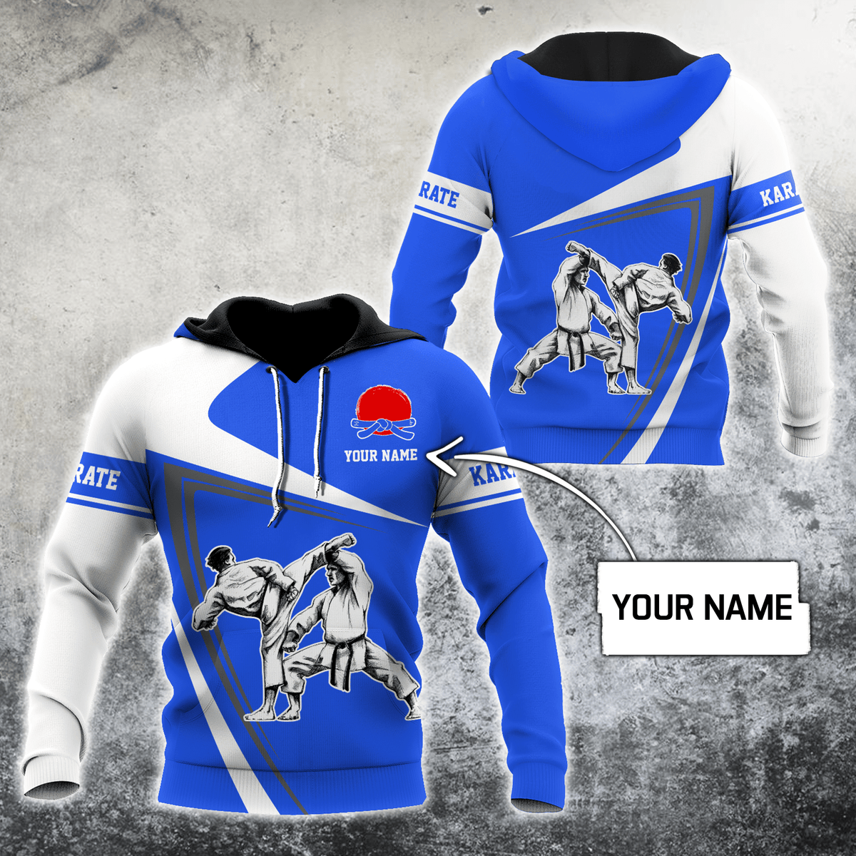 Customize Name Karate Hoodie For Men And Women MH.S