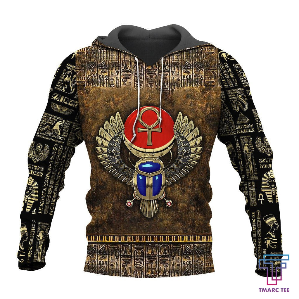 Ancient Egypt Winged Scarab With Ankh Shirt Hoodie For Men And Women MP