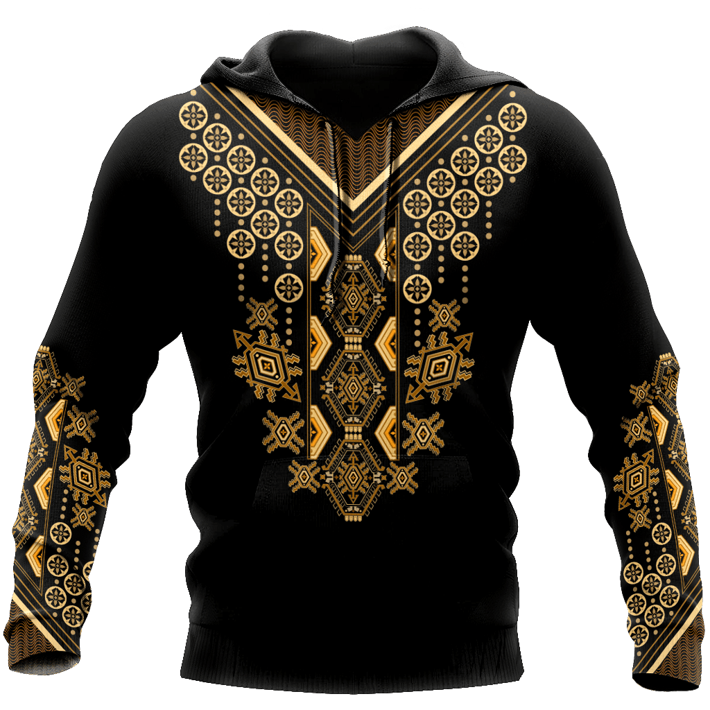 African Culture Dashiki Pattern Unisex Deluxe Hoodie ML