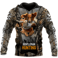 Hunting Dog D Over Printed Unisex Deluxe Hoodie ML