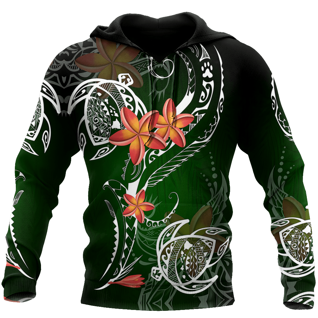 Amazing Polynesian Frangipani And Tattoo Hawaii Style Unisex Deluxe Hoodie ML