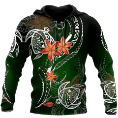 Amazing Polynesian Frangipani And Tattoo Hawaii Style Unisex Deluxe Hoodie ML