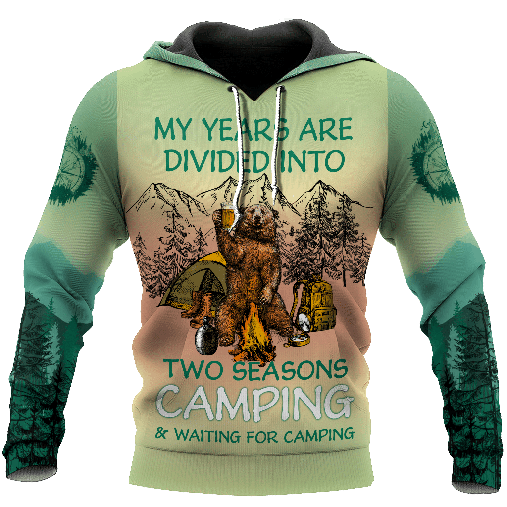 Beautiful All Over Printed Camping Hoodie For Men And Women Pi-MEI