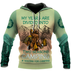 Beautiful All Over Printed Camping Hoodie For Men And Women Pi-MEI