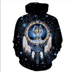 Premium Wolf Native American Galaxy Unisex Shirts