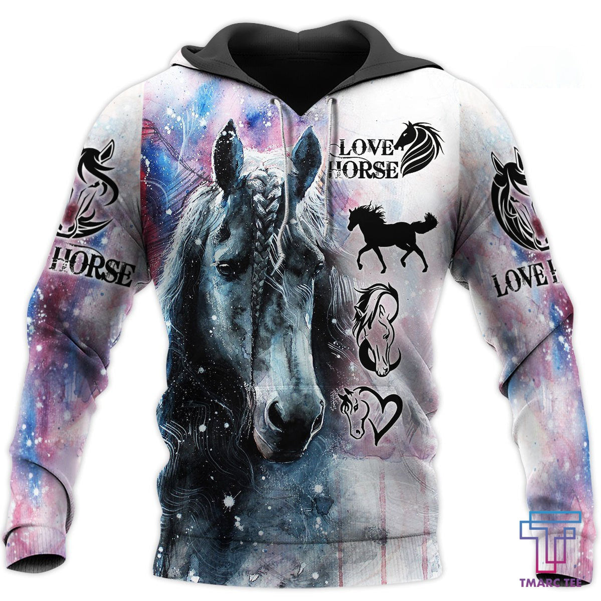 Love Beautiful Winter Horse Art Shirt Hoodie For Men And Women MP