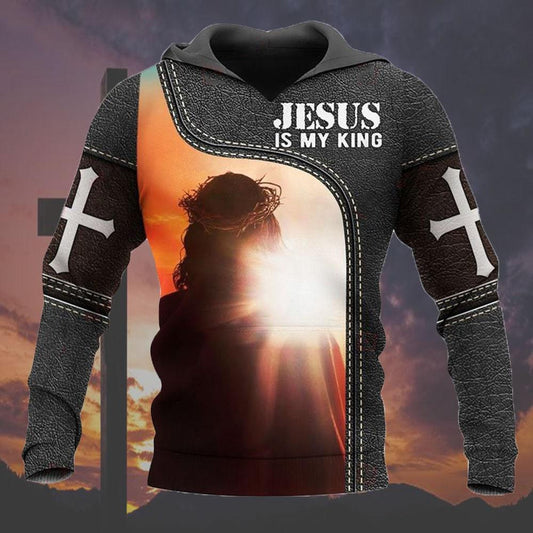 Premium Unisex Hoodie Easter Day Christian Jesus Is My King