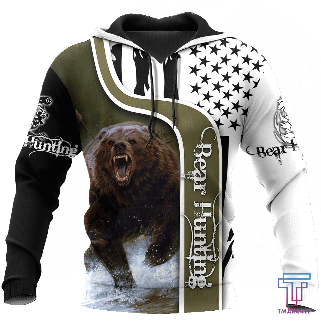 BEAR HUNTING CAMO D ALL OVER PRINTED SHIRTS FOR MEN AND WOMEN Pi PL