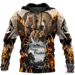 Bear Hunting camo D all over printed shirts for men and women Pi PL