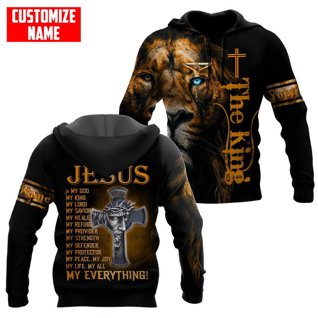 Personalized Name Jesus Lion Unisex Shirts