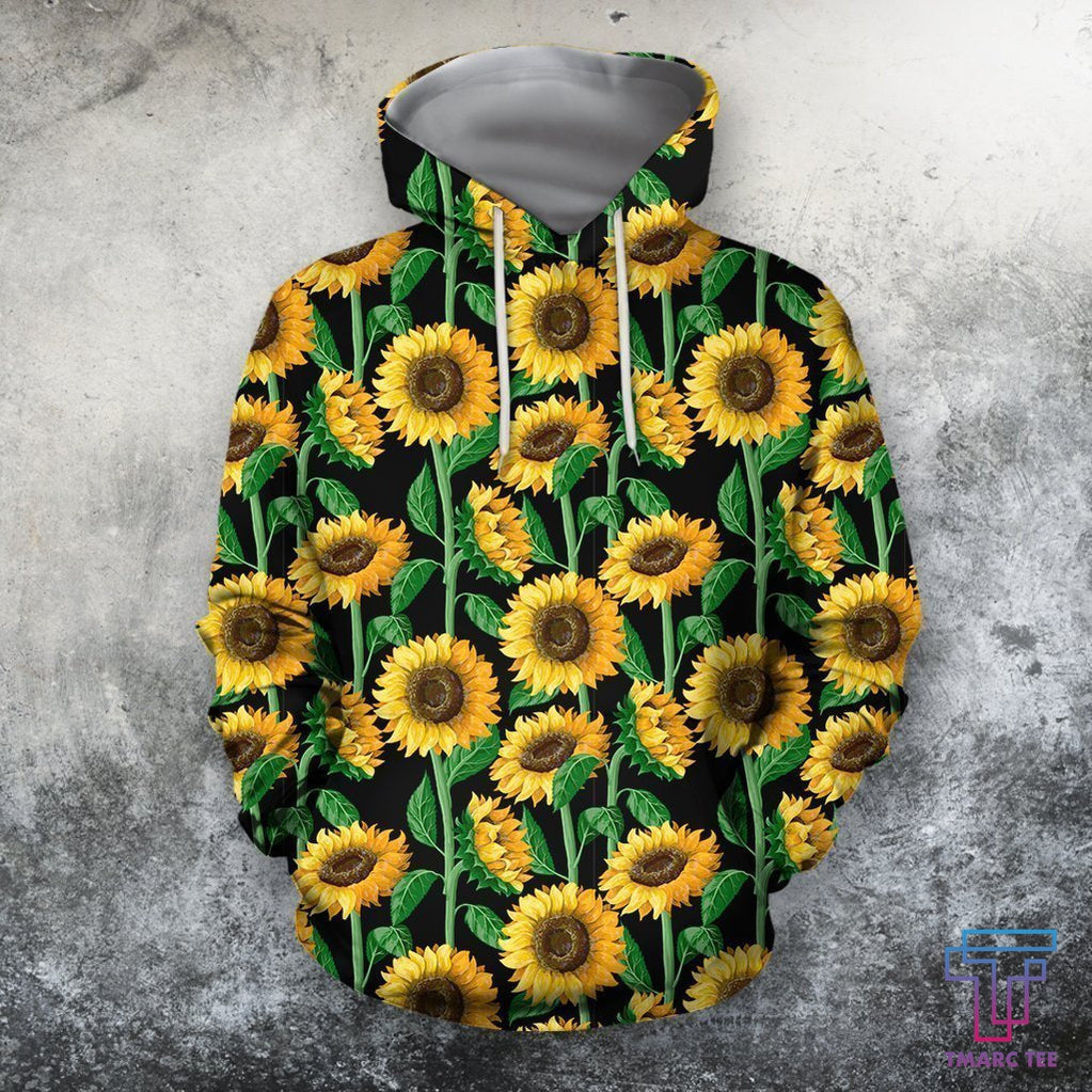 D All Over Printing Sunflowers Shirt