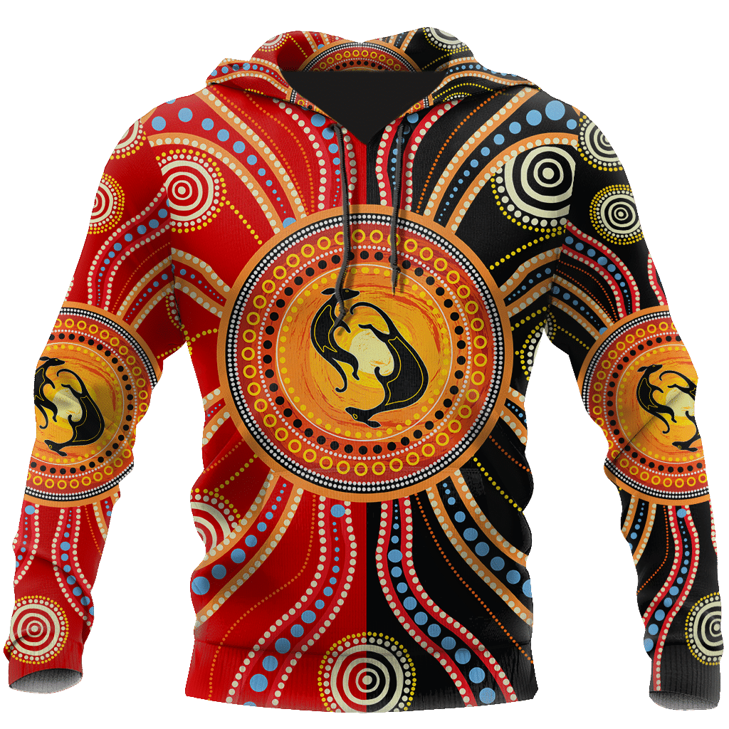 Aboriginal Kangaroo Australia Indigenous Painting Art shirts for men and women