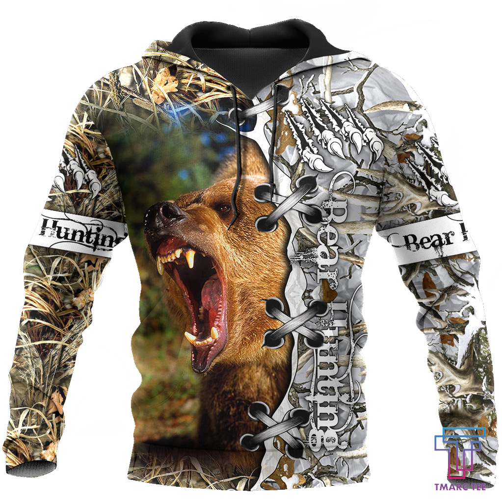 BEAR HUNTING CAMO D ALL OVER PRINTED SHIRTS FOR MEN AND WOMEN Pi PL