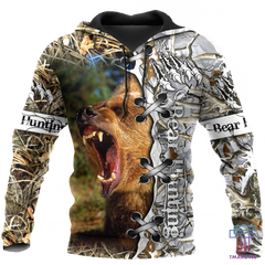 BEAR HUNTING CAMO D ALL OVER PRINTED SHIRTS FOR MEN AND WOMEN Pi PL